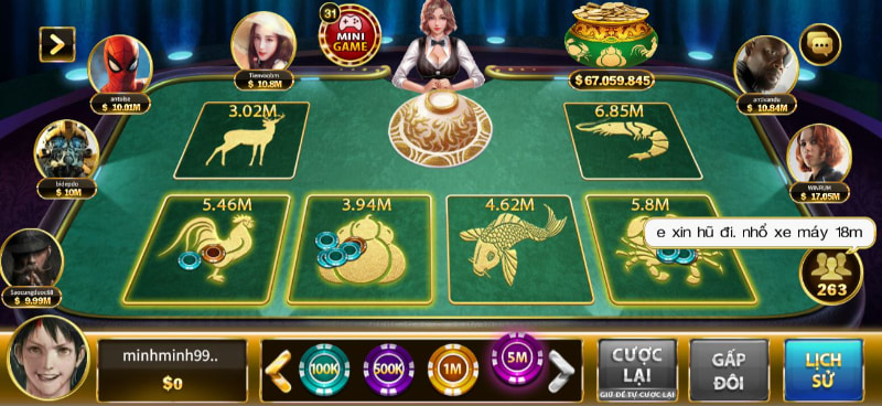 Hình thức cá cược bầu cua Go88